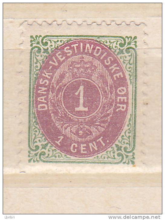 ANTILLES DANOISES N° 5 1C VERT ET LILAS ROSE CHIFFRES NEUF SANS CHARNIERE - Danimarca (Antille)