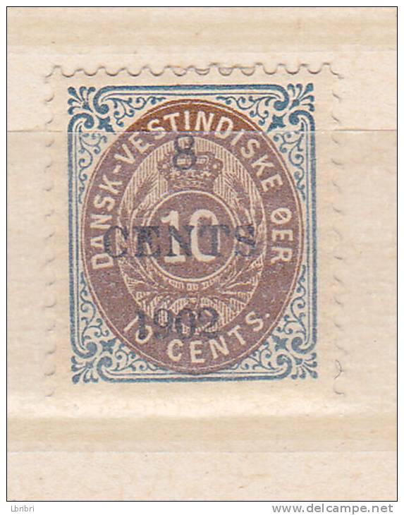 ANTILLES DANOISES N° 22 8C S 10C  T¨P DE 1873/1879 PETITES TRACES DE CHARNIERE NEUF SANS CHARNIERE - Danemark (Antilles)