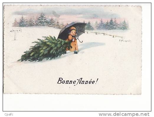 Carte 1910 Signée E Ou F Frank : Bonne Année - Frank, Elly