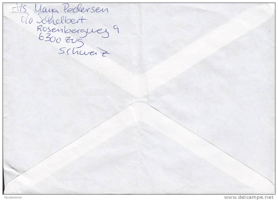 Switzerland Deluxe ZUG Slogan 1992 Cover Brief Lettre To ISHØJ ISHOEJ Denmark ATM / Frama Timbre D'automate - Automatenzegels