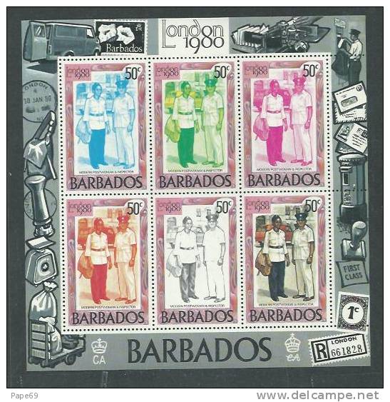 Barbade BF N° 14 / 15 XX "London 1980", Exposition Philatélique Internationale, Les 2 Blocs Sans Charnière TB - Barbados (1966-...)