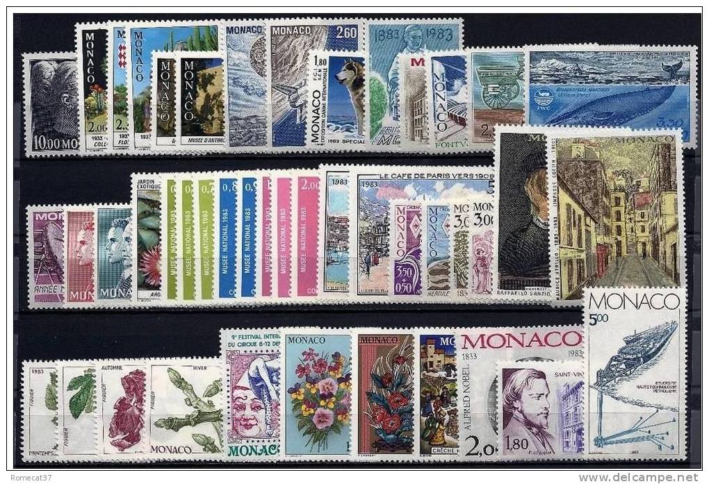 MONACO Année Complète  N° 1983 N** LUXE Cote 116 Euros !!! - Full Years