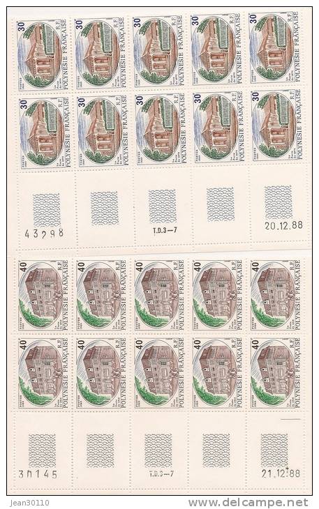 POLYNÉSIE  Année  1988    COINS DATES  N° Y/T : 322/323** Côte : 21,00 € - Neufs