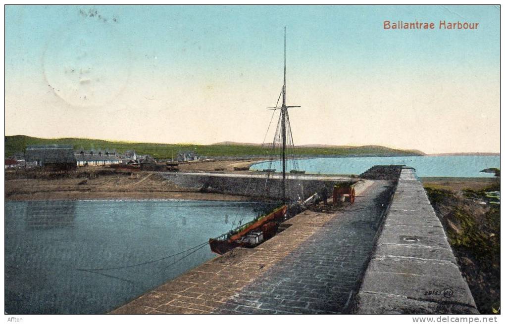 Ballantrae Harbour Old Postcard - Ayrshire