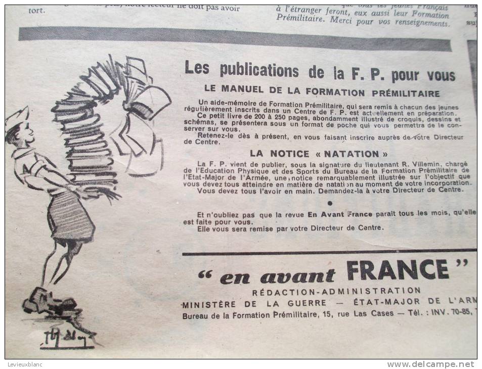 "En avant FRANCE"/ Revue mensuelle de la Formation prémilitaire/1ére année/N°5/ 1945       VJ3