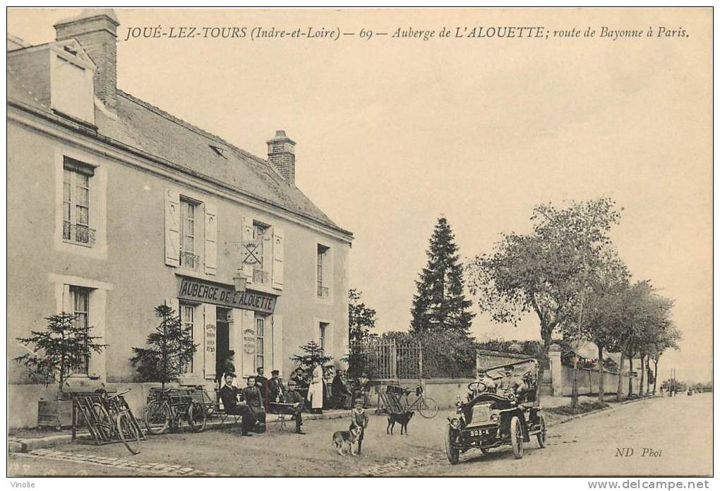 Réf : C -13-0032  : Joué Les Tours  Auberge De L'Alouette (automobile) - Sonstige & Ohne Zuordnung