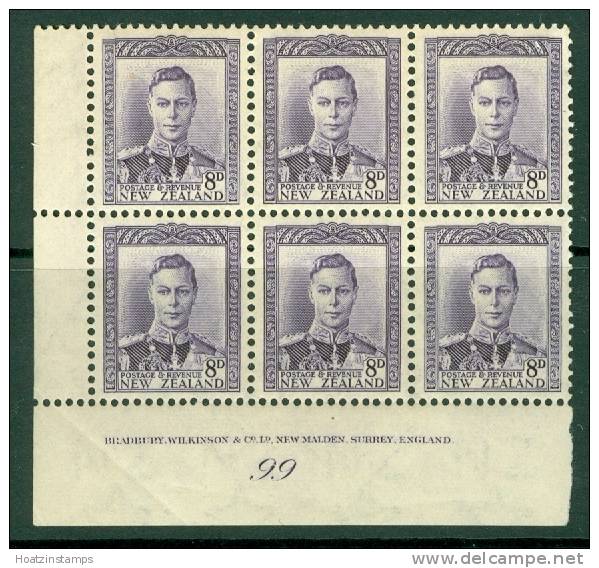 New Zealand: 1947/52   KGVI SG684    8d   [imprint Block - 99]     MH - Ungebraucht