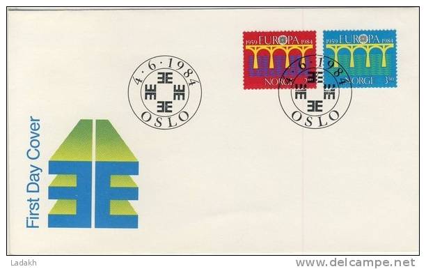 FDC EUROPA 1984   NORVEGE OSLO  # C E P T # - FDC