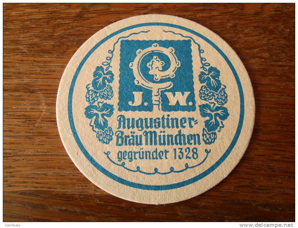 SOUS-BOCK J.W AUGUSTINER BRAU MUNCHEN HB MUNCHNER REINHEITSGEBOT 1487-1987 500 J - Sous-bocks