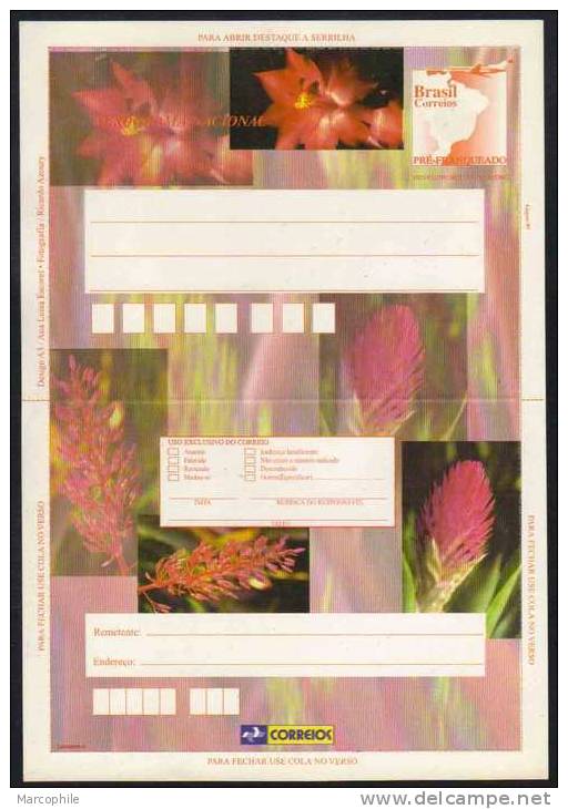 BRESIL - FLEURS  / TELEGRAMME ILLUSTRE (ref 4284) - Enteros Postales