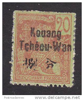 French Offices In Kwangchowan, Scott #7, Mint Hinged, Indo-China Stamp Overprinted, Issued 1906 - Other & Unclassified