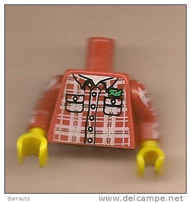 LEGO 973px749 Torsoplaid Red Minifig Torso - Figurines