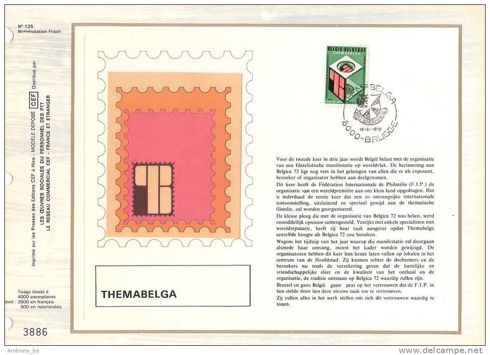 Carte Max CEF 1746 Themabelga Brugge - 1971-1980