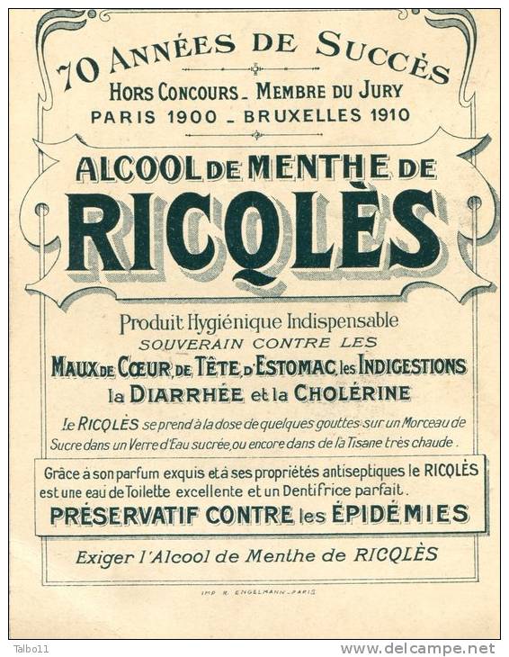 Publicites RICQLES - 3 Dessins De PREJELAN - Reclame