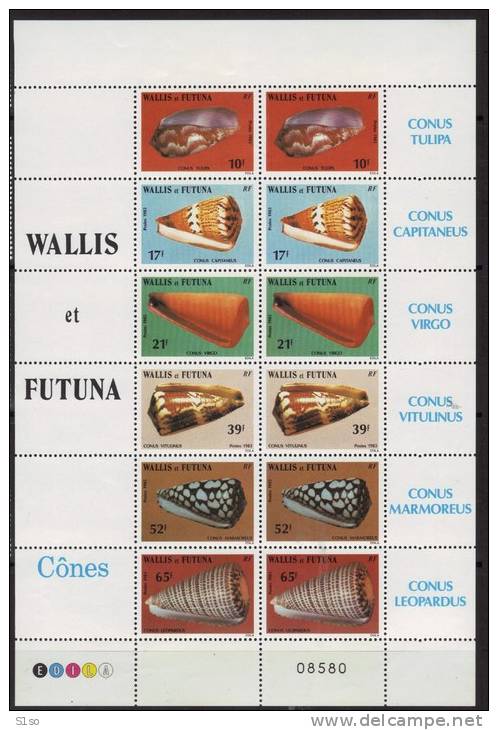 WALLIS Et FUTUNA 1983  Poste Yvert    N° 306 à 311  DOUBLE BANDE  Neuve  Sans  Charnière Cote 25,00  €uros - Neufs