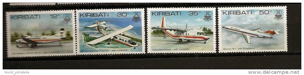 Kiribati 1982 N° 78 / 81 ** Aviation, Avions, Compagnie Aérienne, Air Tungaru, Skyliner, Boeing, Casa, Aviocar, Britten - Kiribati (1979-...)