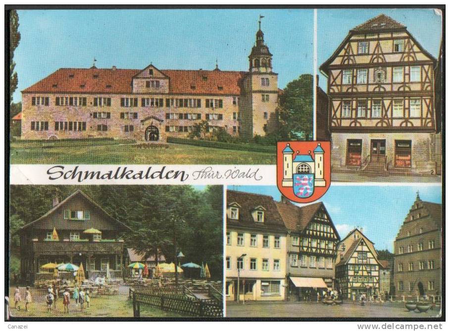 AK Schmalkalden, Altmarkt, Lutherhaus, HOG Ehrental, Wilhelmsburg, Gel, 1970 - Schmalkalden