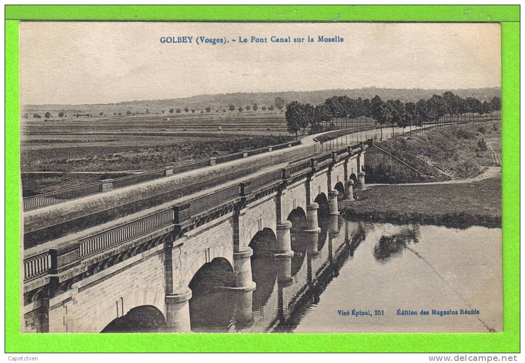 GOLBEY / LE PONT CANAL SUR LA MOSELLE / Carte écrite En 19?? - Golbey