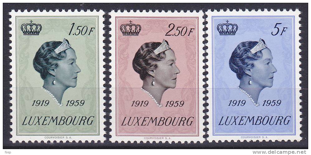 LUXEMBURG - Michel - 1959 - Nr 601/03 - MNH** - 1960 Charlotte, Type Diadème