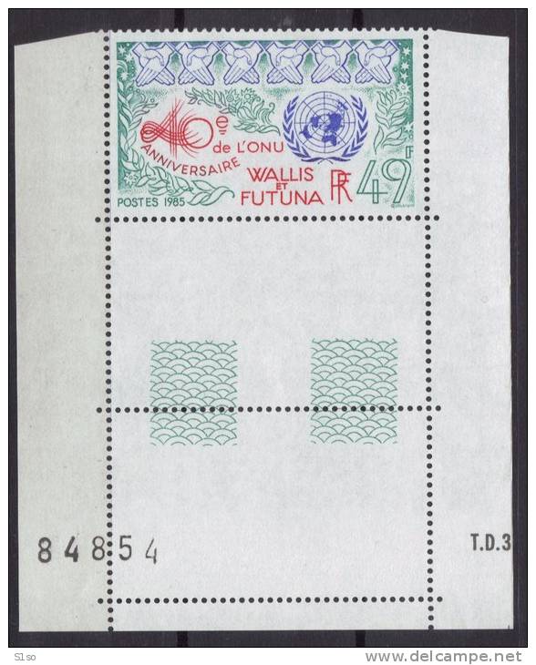 WALLIS Et FUTUNA 1985  Poste Yvert    N° 332   Cdf  NUMEROTE  Neuf  Sans  Charnière -- L U X E -- - Ongebruikt