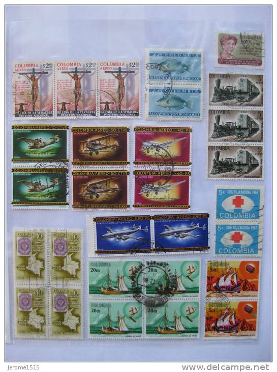 Colombie : Lot Avions Et Divers  ** - Unused Stamps