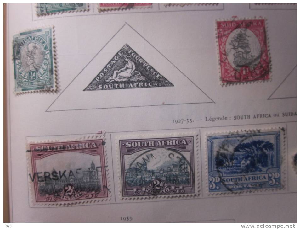 COLLECTION TIMBRES  UNION DE L'AFRIQUE DU SUD  ANGLAISE  DEBUT 1913 OBLITERES AVEC CHARNIERES - Autres & Non Classés