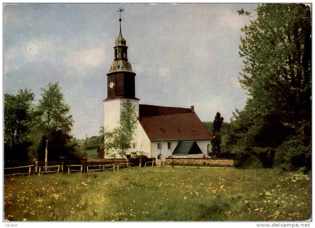 AK Schellerhau/Kr. Dippoldiswalde, Historische Dorfkirche, Gel, 1968 - Schellerhau