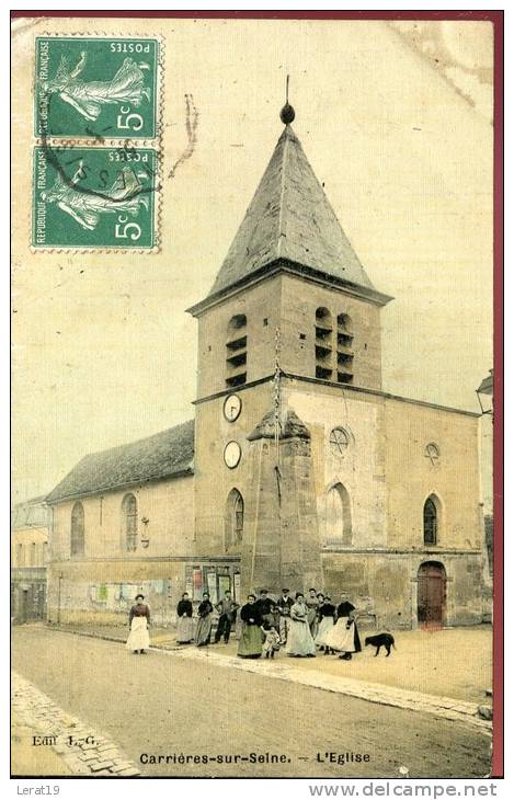 78--YVELINES--CARRIERES SUR SEINE     L EGLISE      ECRITE‹(•¿• )› - Carrières-sur-Seine