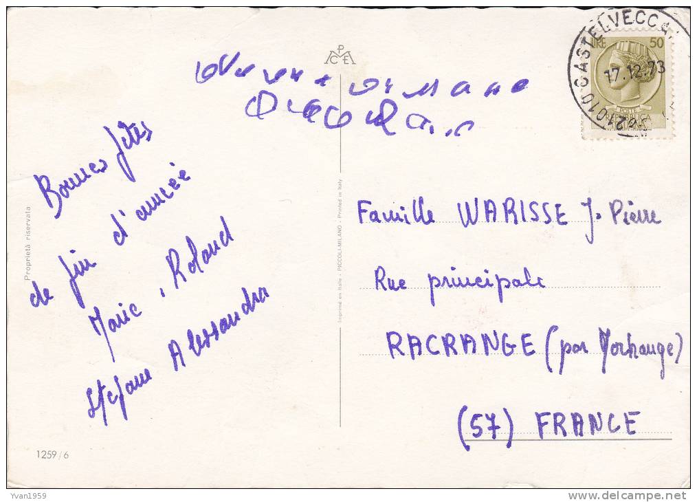 .racrange Carte Voeux 1973 - New Year