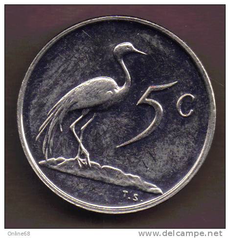 SOUTH AFRICA SUID-AFRIKA 5 CENTS 1977 OISEAU BIRD - Zuid-Afrika