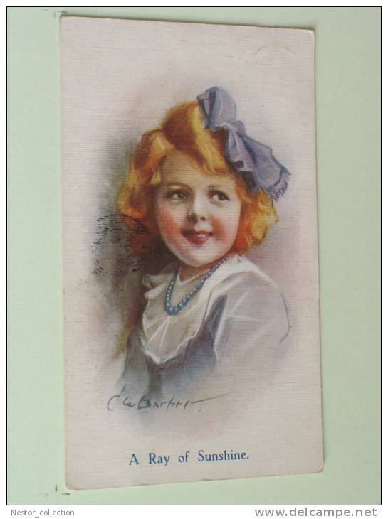 Illustrateur   Court Barber Enfant Fillette Sourire 1913 - Barber, Court