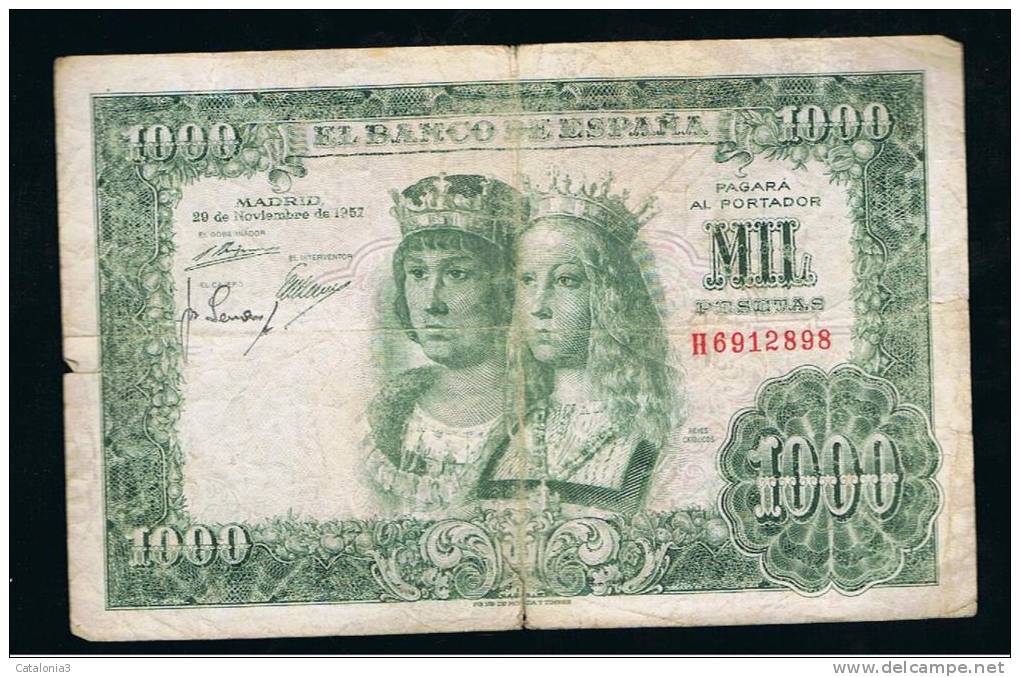 BILLETE ESPAÑA -  1000 Pesetas 1957 - Other & Unclassified