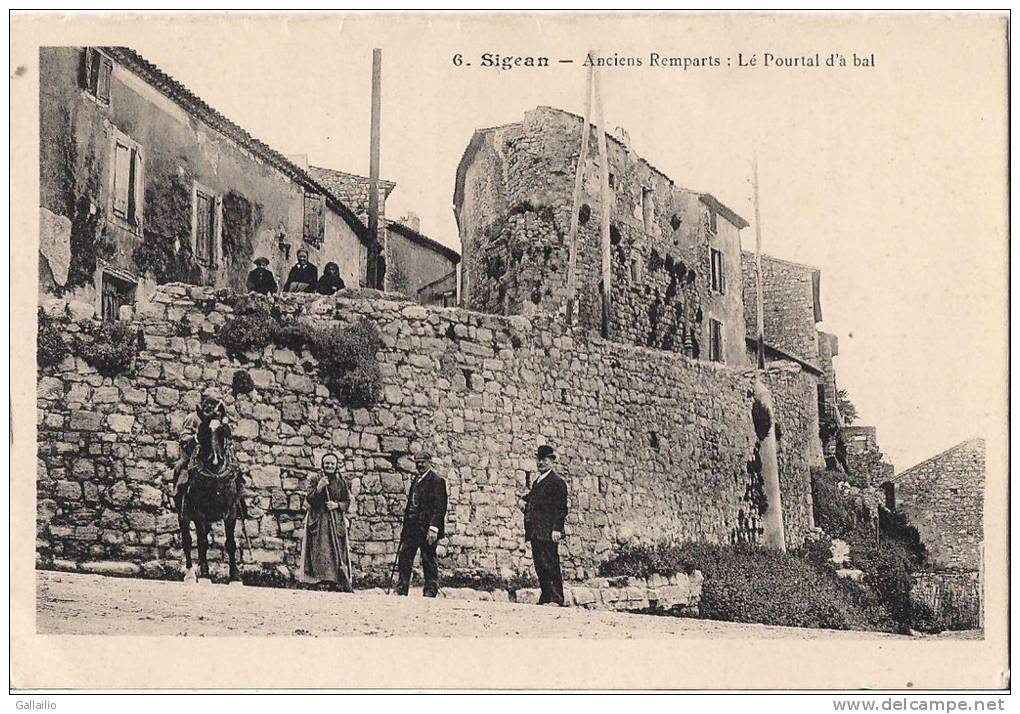 SIGEAN ANCIENS REMPARTS LE POURTAL D'A BAL CPA NO 6 ANIMEE - Sigean