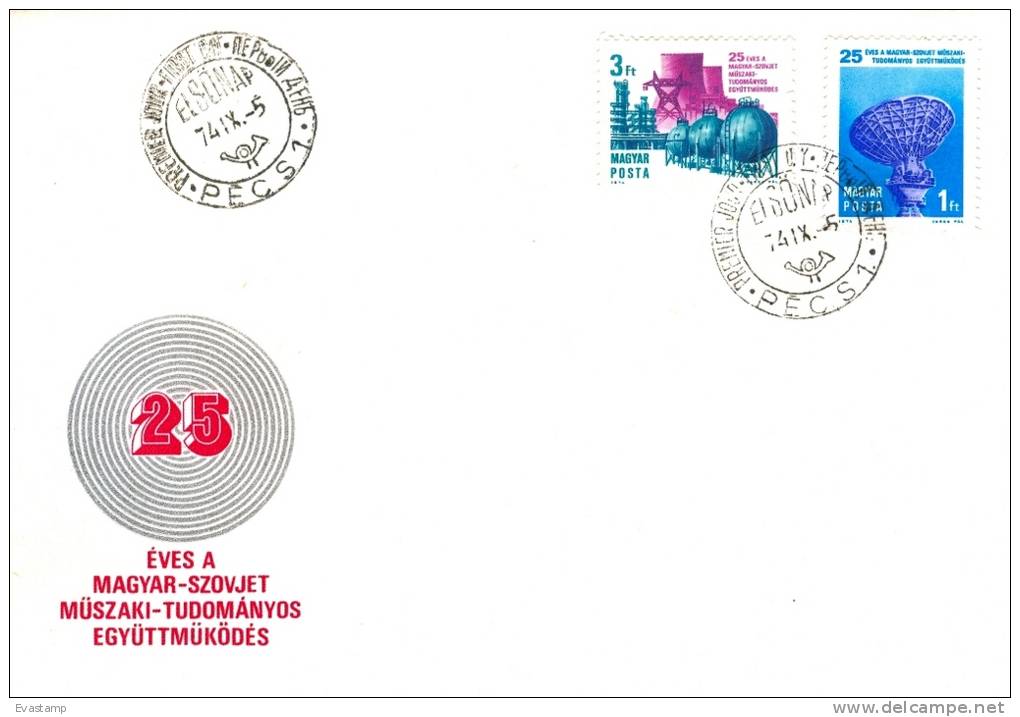 HUNGARY - 1974.FDC Set - Technical Assistance And Cooperation Between Hungary And USSR Mi 2978-2979 - FDC