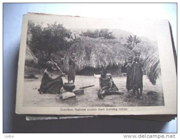 Afrika Africa Tanzania Zanzibar Natives Cooking - Tanzania