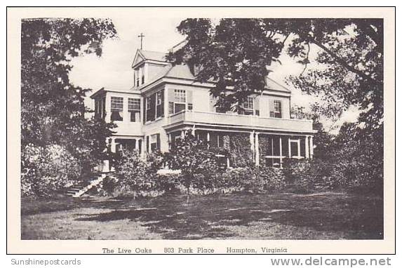 Virginia Hampton The Live Oaks Albertype - Hampton