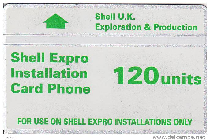 UK, CUR003, 120 Units, Shell Expro, 2 Scans.   (Cn : 348B). - [ 2] Erdölplattformen
