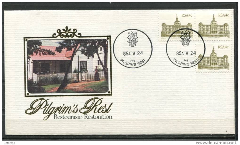 South Africa 1985 Cover Special Cancel Pilgrim's Rest Pair + - Lettres & Documents