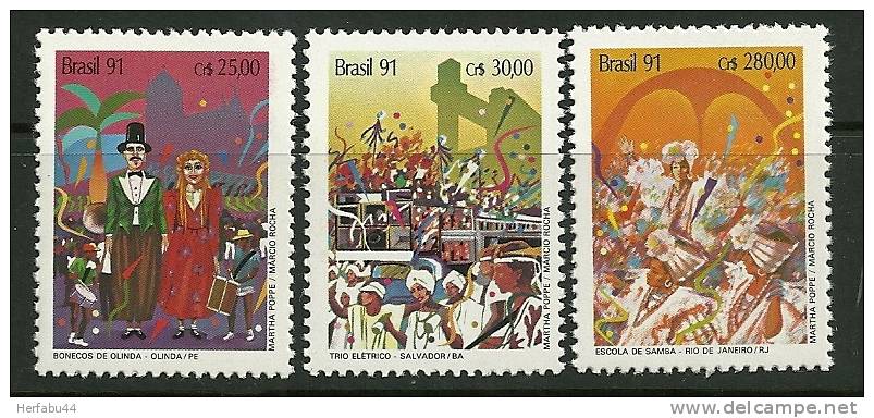 Brazil      " Carnivals"      Set     SC# 2301-03   MNH** - Unused Stamps