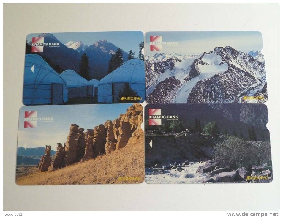 Kyrgyzstan - 4 Cards - Kramds Bank - Areopag - Kirghizistan