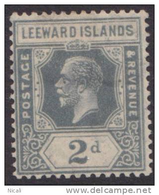 LEEWARD IS KEVII 1921 2d SG 65 HM XZ224 - Leeward  Islands