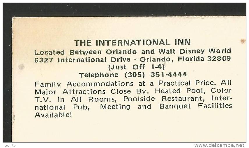 THE INTERNATIONAL INN Orlando Florida - Orlando