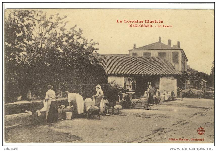 Carte Postale Ancienne Dieulouard - Le Lavoir - Métiers, Laveuses, Lavandières - Dieulouard