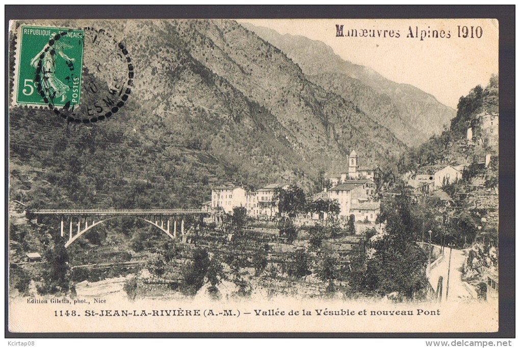 SAINT-JEAN-LA-RIVIERE . Vallée De La Vésuble Et Nouveau Pont . - Autres & Non Classés