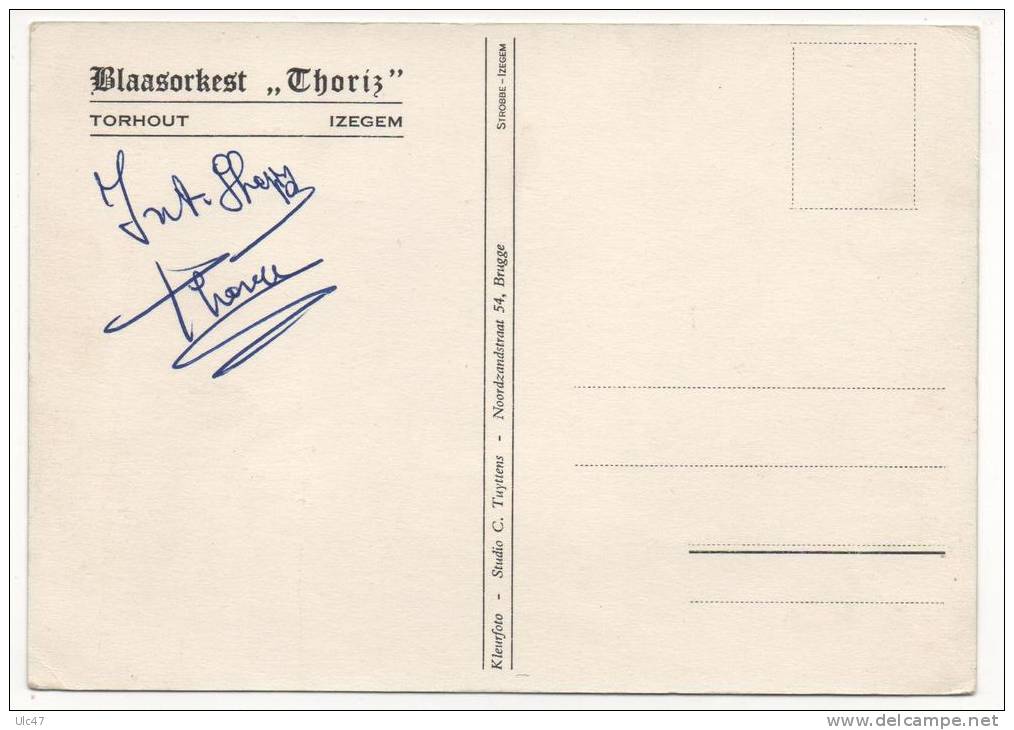 - TORHOUT - IZEGEM - Blaasorkest  "Thoriz" - Scan Verso - - Torhout