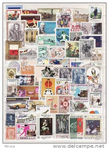 M-4842  Lot Timbres Diverse Pays - Collections (sans Albums)