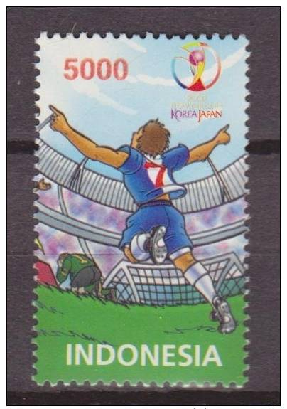 Indonesia, 2002, Worldcup Football, Stamp From Block, MNH, *** - 2002 – South Korea / Japan