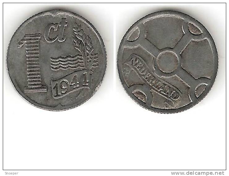 Netherlands  1 Cent 1941 Km 170   Xf  !!! - 1 Centavos