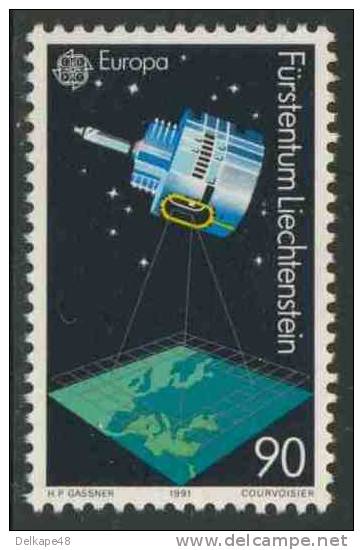 Liechtenstein 1991 Mi 1012 Sc 956 ** “Meteosat” Satellite – Europa In Space / Wettersatellit – Europa Cept - Europe