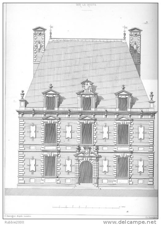 CHATEAU DE LA FERTE SOUS JOUARRE 1867 SEINE ET MARNE PAR CLAUDE SAUVAGEOT TEXTE ET 3 PLANCHES ARCHITECTURE - Architecture